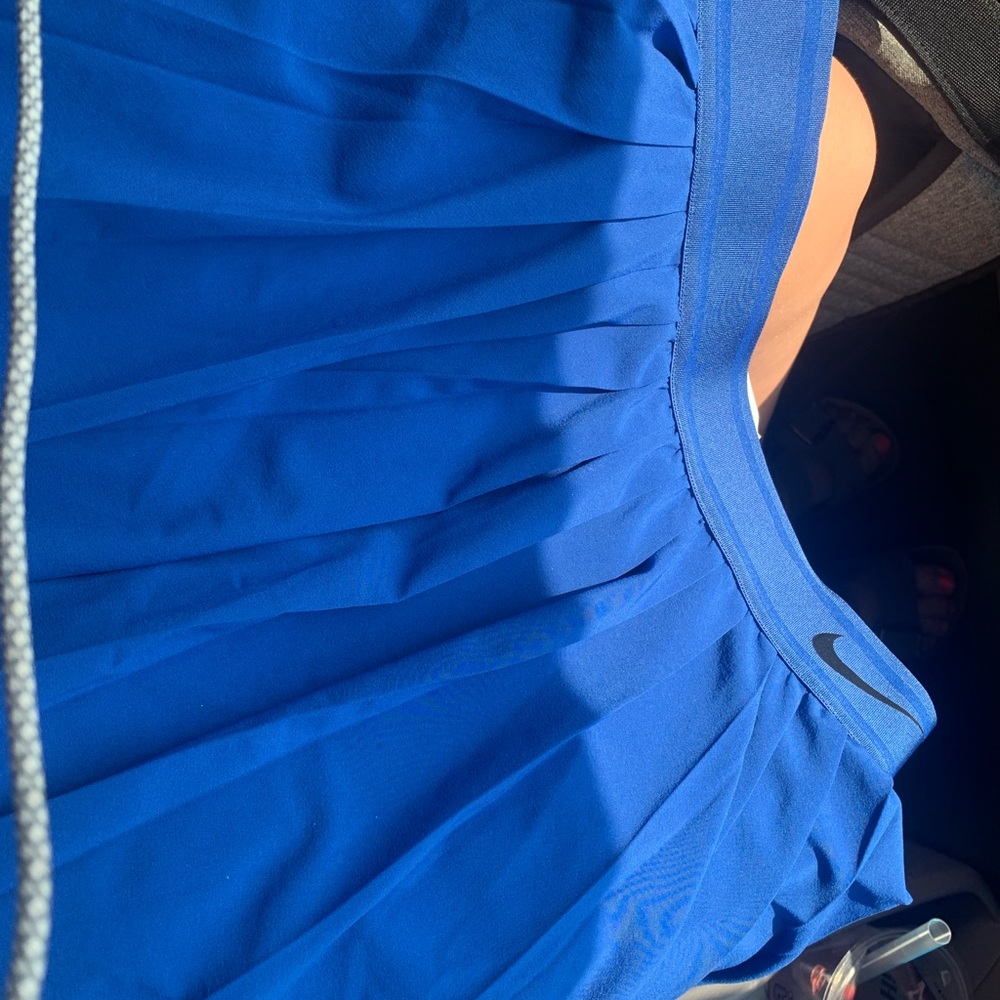 blue nike tennis golf skirt built in spandex